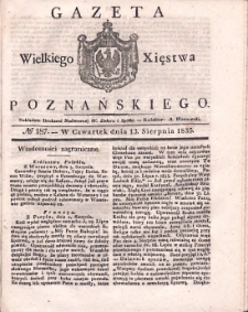 Gazeta Wielkiego Xięstwa Poznańskiego 1835.08.13 Nr187