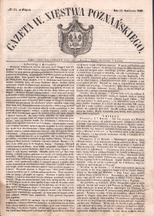 Gazeta Wielkiego Xięstwa Poznańskiego. 1849.04.20 Nr91