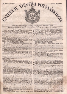 Gazeta Wielkiego Xięstwa Poznańskiego. 1849.05.17 Nr113