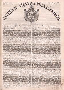 Gazeta Wielkiego Xięstwa Poznańskiego. 1849.08.04 Nr179