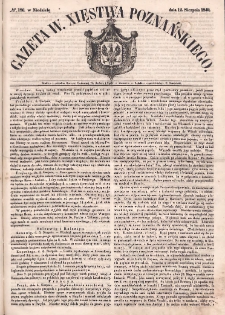 Gazeta Wielkiego Xięstwa Poznańskiego. 1849.08.12 Nr186