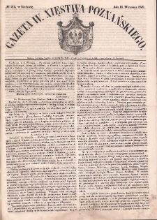 Gazeta Wielkiego Xięstwa Poznańskiego. 1849.09.16 Nr216