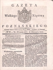 Gazeta Wielkiego Xięstwa Poznańskiego 1835.01.13 Nr10