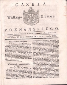 Gazeta Wielkiego Xięstwa Poznańskiego 1835.01.26 Nr21