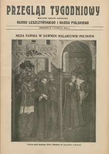 Przegląd Tygodniowy: bezpłatny dodatek ilustrowany Głosu Leszczyńskiego i Głosu Polskiego 1931.03.01