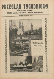 Przegląd Tygodniowy: bezpłatny dodatek ilustrowany Głosu Leszczyńskiego i Głosu Polskiego 1931.05.03