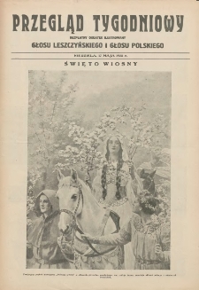 Przegląd Tygodniowy: bezpłatny dodatek ilustrowany Głosu Leszczyńskiego i Głosu Polskiego 1931.05.17