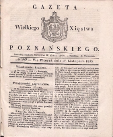 Gazeta Wielkiego Xięstwa Poznańskiego 1835.11.17 Nr269
