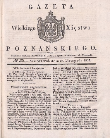 Gazeta Wielkiego Xięstwa Poznańskiego 1835.11.24 Nr275