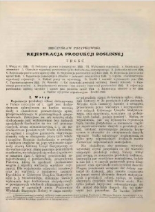 Rejestracja produkcji roślinnej