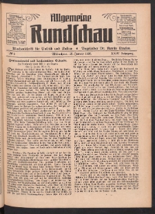 Allgemeine Rundschau: Wochenschrift für Politik und Kultur 1927.01.22 Jg. 24 Nr3