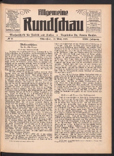 Allgemeine Rundschau: Wochenschrift für Politik und Kultur 1927.03.12 Jg. 24 Nr10
