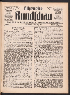 Allgemeine Rundschau: Wochenschrift für Politik und Kultur 1927.03.19 Jg. 24 Nr11