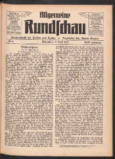 Allgemeine Rundschau: Wochenschrift für Politik und Kultur 1927.04.09 Jg. 24 Nr14