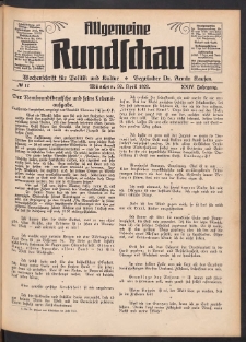 Allgemeine Rundschau: Wochenschrift für Politik und Kultur 1927.04.30 Jg. 24 Nr17