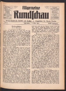 Allgemeine Rundschau: Wochenschrift für Politik und Kultur 1927.05.14 Jg. 24 Nr19