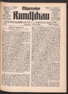 Allgemeine Rundschau: Wochenschrift für Politik und Kultur 1927.06.18 Jg. 24 Nr24