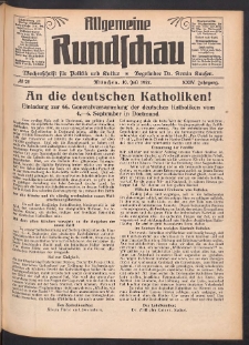 Allgemeine Rundschau: Wochenschrift für Politik und Kultur 1927.07.16 Jg. 24 Nr28