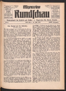 Allgemeine Rundschau: Wochenschrift für Politik und Kultur 1927.07.23 Jg. 24 Nr29