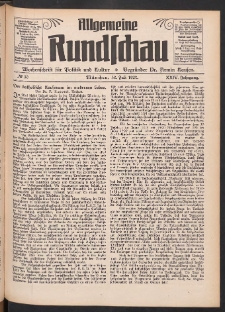Allgemeine Rundschau: Wochenschrift für Politik und Kultur 1927.07.30 Jg. 24 Nr30