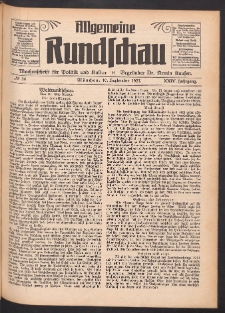Allgemeine Rundschau: Wochenschrift für Politik und Kultur 1927.09.10 Jg. 24 Nr36
