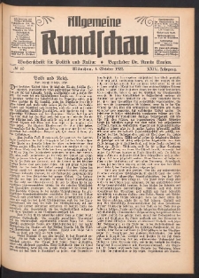 Allgemeine Rundschau: Wochenschrift für Politik und Kultur 1927.10.08 Jg. 24 Nr40