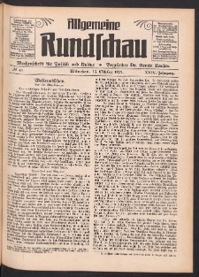 Allgemeine Rundschau: Wochenschrift für Politik und Kultur 1927.10.15 Jg. 24 Nr41