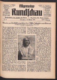 Allgemeine Rundschau: Wochenschrift für Politik und Kultur 1927.10.22 Jg. 24 Nr42