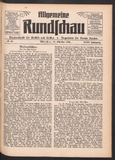 Allgemeine Rundschau: Wochenschrift für Politik und Kultur 1927.10.29 Jg. 24 Nr43