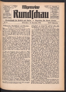 Allgemeine Rundschau: Wochenschrift für Politik und Kultur 1927.11.12 Jg. 24 Nr45