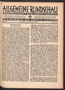 Allgemeine Rundschau: Wochenschrift für Politik und Kultur 1927.12.03 Jg. 24 Nr48