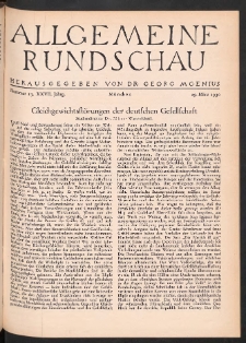 Allgemeine Rundschau: Wochenschrift für Politik und Kultur 1930.03.29 Jg. 27 Nr13