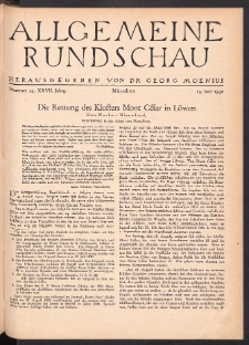 Allgemeine Rundschau: Wochenschrift für Politik und Kultur 1930.06.14 Jg. 27 Nr24