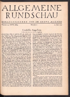 Allgemeine Rundschau: Wochenschrift für Politik und Kultur 1930.06.21 Jg. 27 Nr25