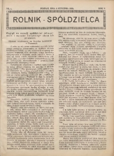 Rolnik-Spółdzielca 1928.01.08 R.5 Nr1