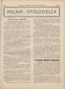 Rolnik-Spółdzielca 1928.01.22 R.5 Nr2