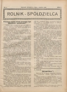 Rolnik-Spółdzielca 1928.03.04 R.5 Nr5