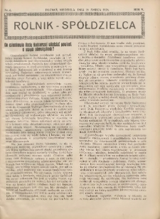 Rolnik-Spółdzielca 1928.03.18 R.5 Nr6