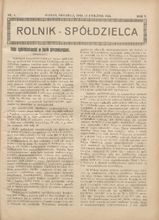 Rolnik-Spółdzielca 1928.04.15 R.5 Nr8
