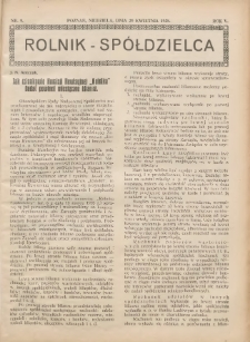 Rolnik-Spółdzielca 1928.04.29 R.5 Nr9