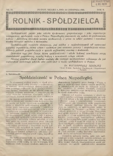 Rolnik-Spółdzielca 1928.11.11 R.5 Nr23