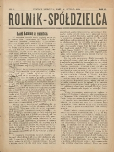 Rolnik-Spółdzielca 1929.02.10 R.6 Nr3