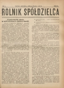 Rolnik-Spółdzielca 1929.03.24 R.6 Nr6