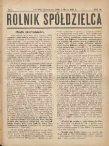 Rolnik-Spółdzielca 1929.05.05 R.6 Nr9