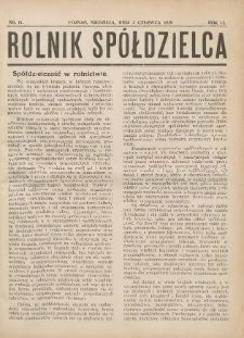 Rolnik-Spółdzielca 1929.06.02 R.6 Nr11