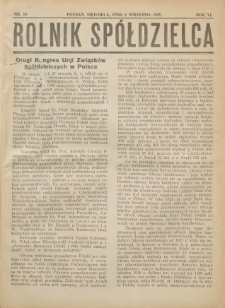 Rolnik-Spółdzielca 1929.09.08 R.6 Nr18