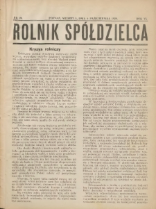 Rolnik-Spółdzielca 1929.10.06 R.6 Nr20