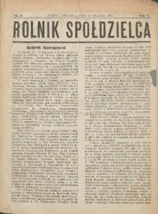 Rolnik-Spółdzielca 1929.12.15 R.6 Nr25
