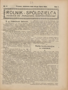 Rolnik-Spółdzielca 1924.07.20 R.1 Nr8