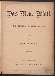 Das Neue Blatt: ein illustriertes Familien-Journal 1870 Bd. 2 Nr27